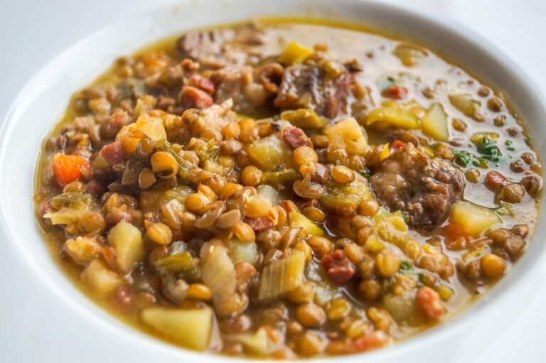 Sopa de Lentejas y Vegetales